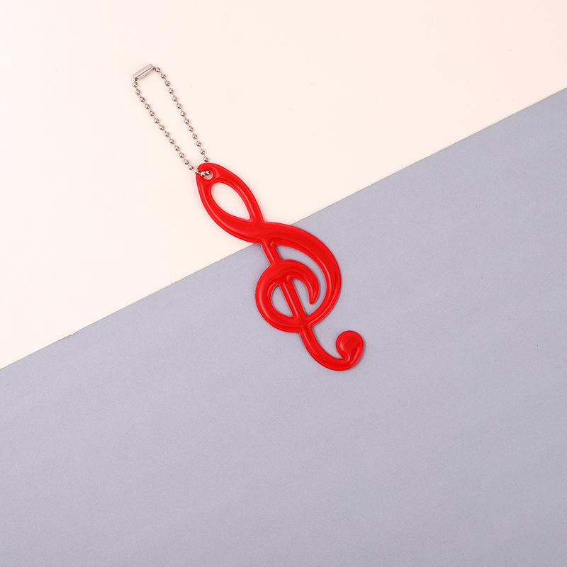 2Pcs Color Music  Safety Reflector Reflective Keychains Car Keyrings Charm Bag Accessories for Jacket BackPack Strollers Wheelchairs