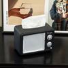 Retro Resin Tv Tissue Boxex Home Living Room Tissue Case Kitchen Countertop Tissue Storage  Multifunctional Napkin Storage Boxes