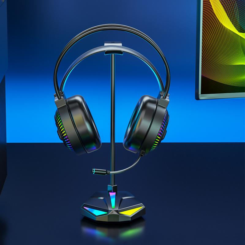 Cheap RGB Headphone Holder Rack Gamer Headset Bracket Without USB ...
