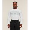 Gymshark Outline Graphic Long Sleeve Baselayer White A3c2t Wb57