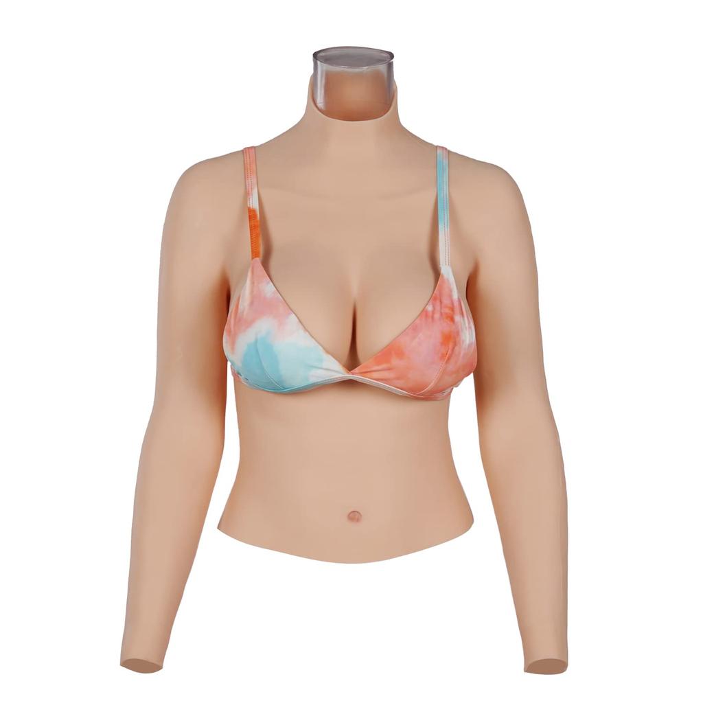 Silicone with Attached Silicone Artificial Fake Silicone D Ivory White [KUMIHO] Breast, Half-Body, Arms, Cross-Dressing Top, Suit, Breasts, Cosplay,
