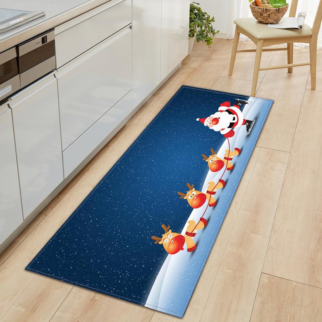 Christmas Kitchen Sand Carpet Doormat Long Floor Mat