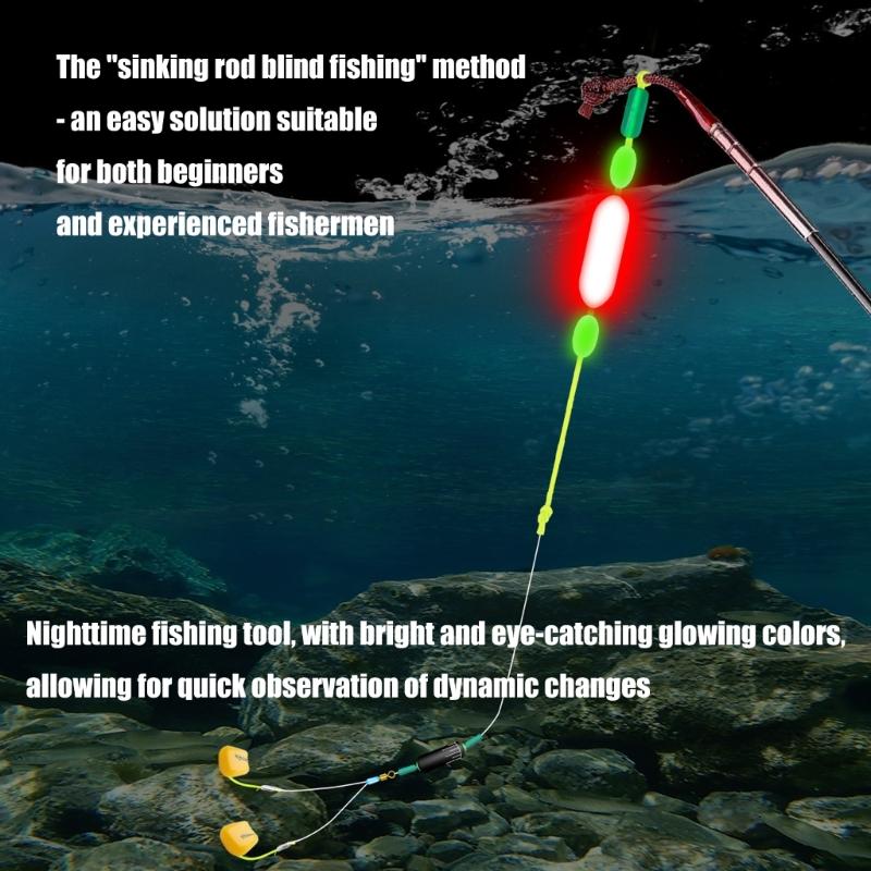 Fishing Float With Automatic Depth Detection Bright Light Float Bobbers Flexible Line
