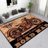 Vintage Bike Route 66 Area Rug, Non-Slip Carpet for Living Room, Biker Gift