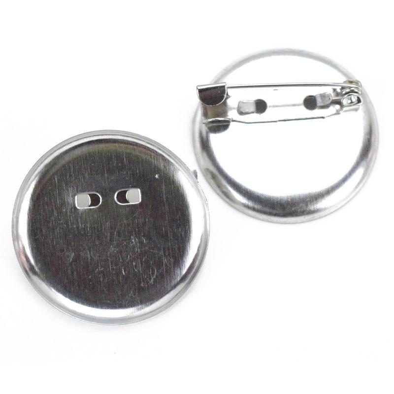 Round Metal Safety Pin Brooch Tray - DIY Brooch and Corsage Hair Accessory Base
