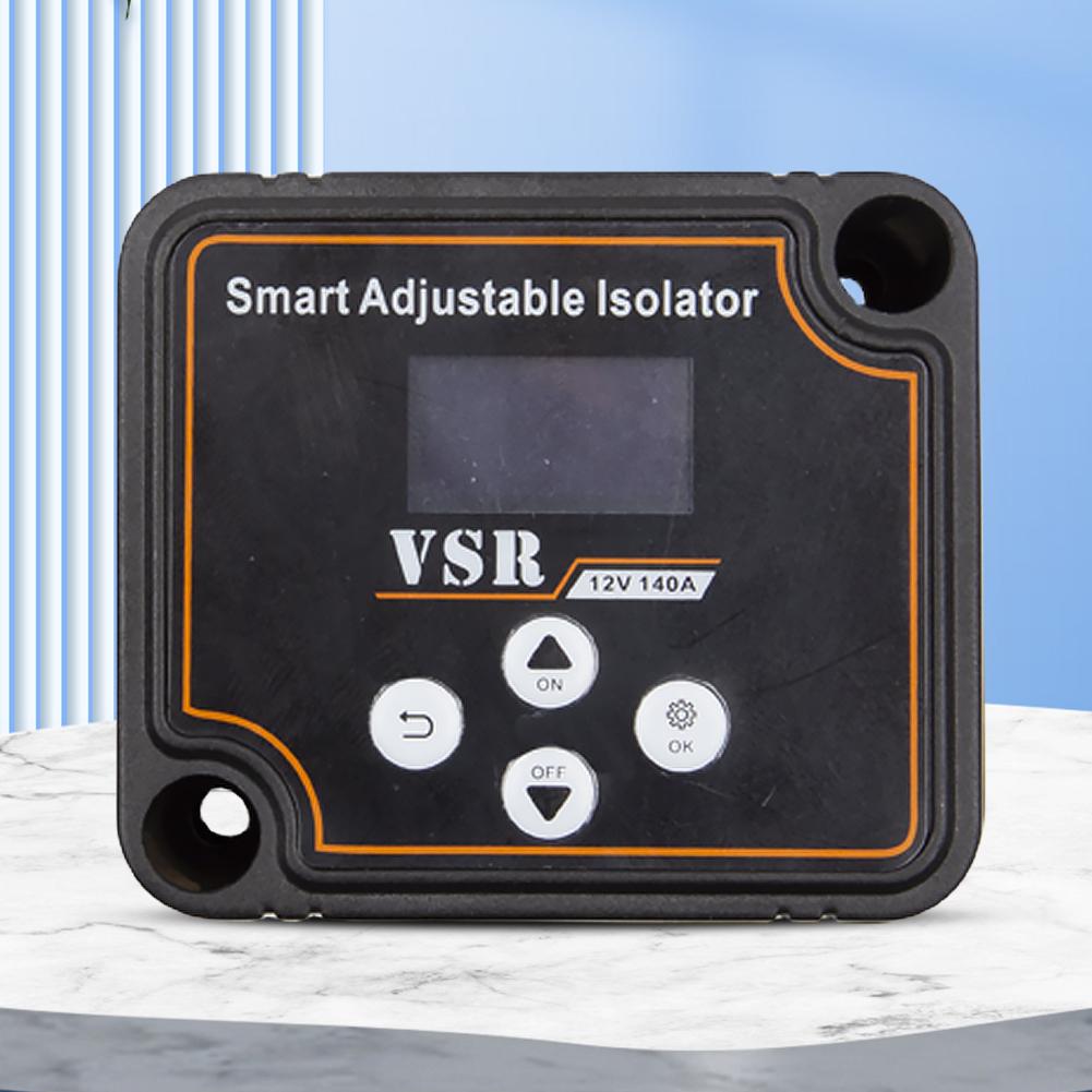 12V 140A Dual Battery Smart Isolator Voltage Setting Digital Voltage Sensitive Relay VSR for RV Marine Car Vehicle Truck Caravan