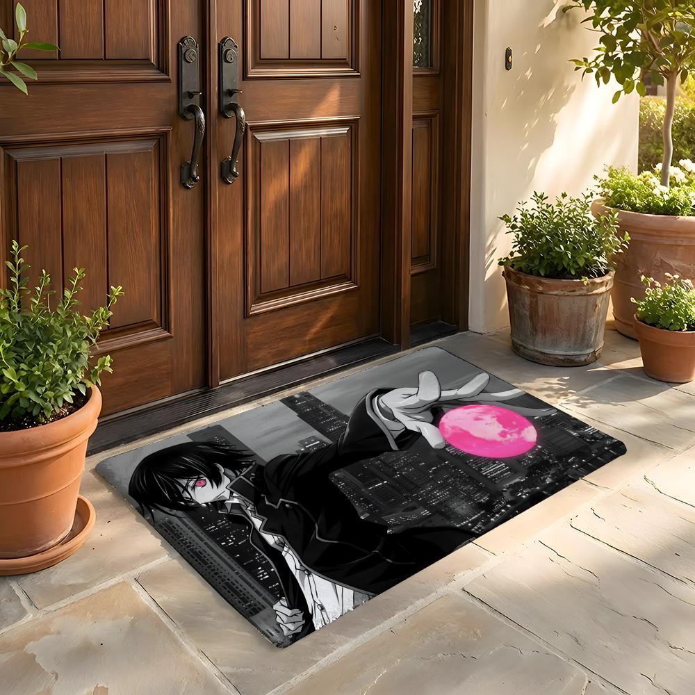 Floor Mat Soft Flannel Rug Non-Slip Absorbent Mat for Bathroom Bedroom Home Decor L-Lelouch of the Rebellion Anime