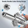 2x Grease Coupler High-Pressure Quick Release Lock Oil Injection Nozzles 3.66in