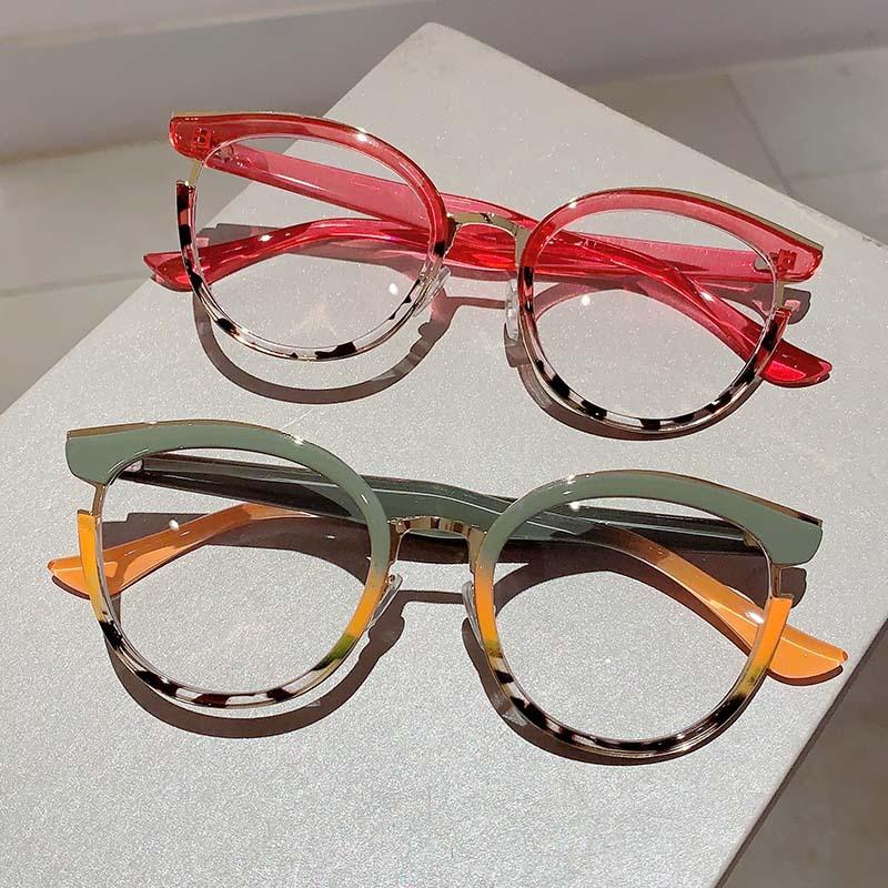Vintage Cat Eye TR90 Glasses Women Anti Blue Light Designer Optical Frame Myopia Prescription Trendy Luxury Brand
