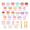 Teas Set for Little Girls 36Pcs Teas Party Pretend for Play Afternoon Teas Playset with Plastics Pot Cups Spoons Dessert