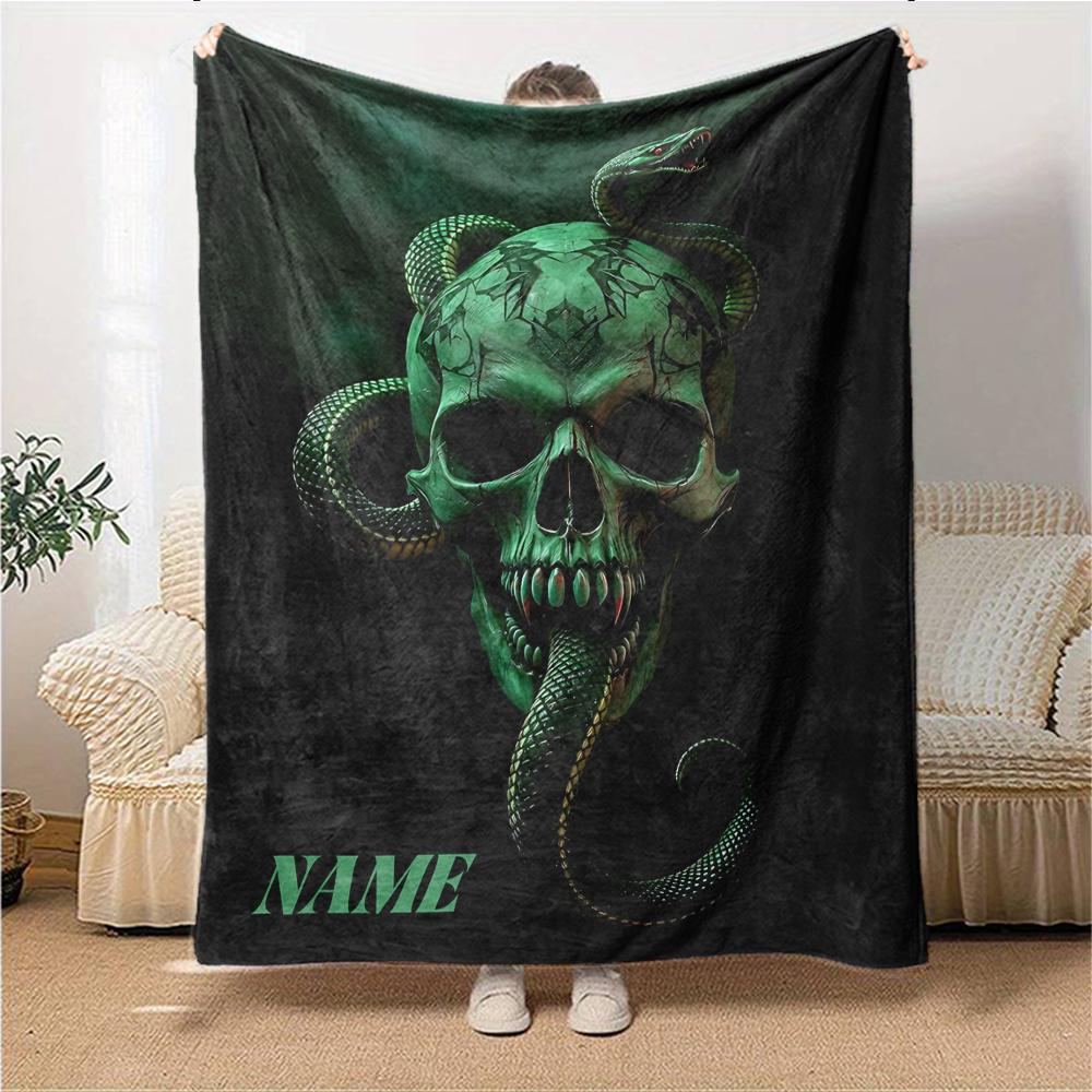 Custom Name "Magic School Adventure" blanket for Couch & Bed, Plush Cozy Fuzzy Blanket Super Soft & Warm Blankets for Fall and Winter. 090885