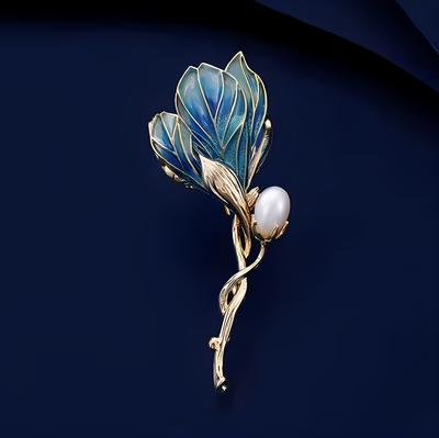 Špendlík Květ Magnolie, Vysoce Kvalitní Ženský Vynikající Temperament, Perlový Špendlík, Niche Design, Špendlík, Oblek A Doplňky