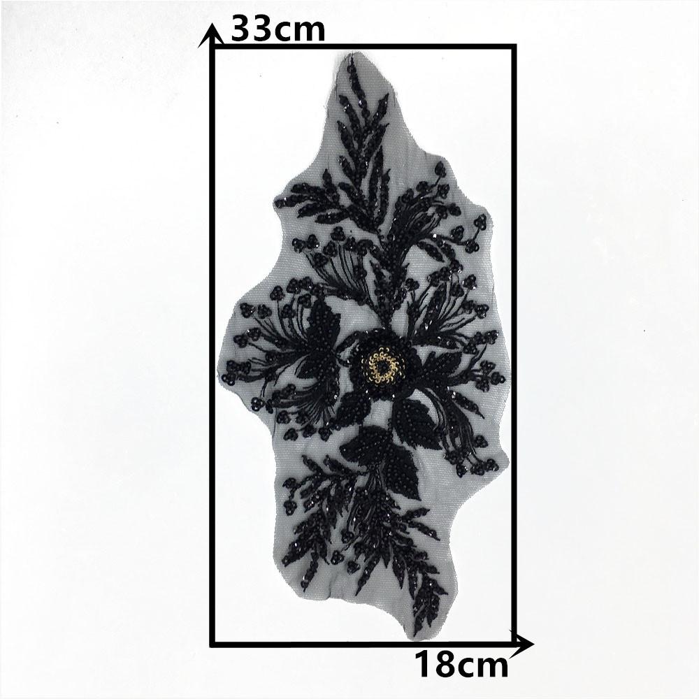 Black And White I Polyester Embroidery Bead Embroidery Sewing Lace Collar Diy Decorative Clothing Single Flower Accessories Clothing Accessories