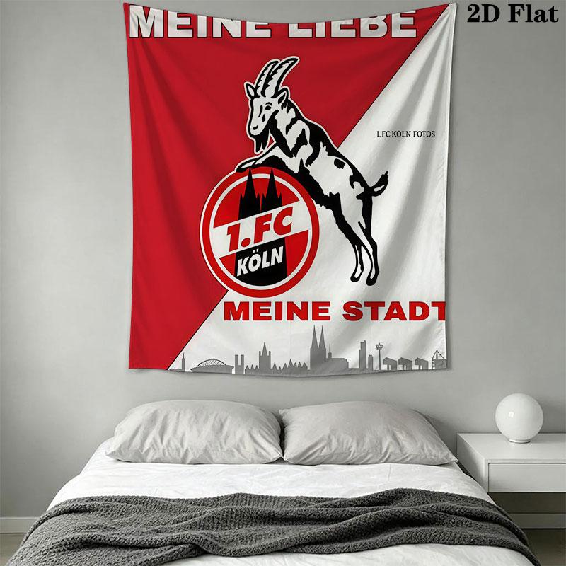 1. FC Köln poster Wall Hanging Printed Fabric Blanket Decorative Tapestries for Bedroom Living Room Home Decor