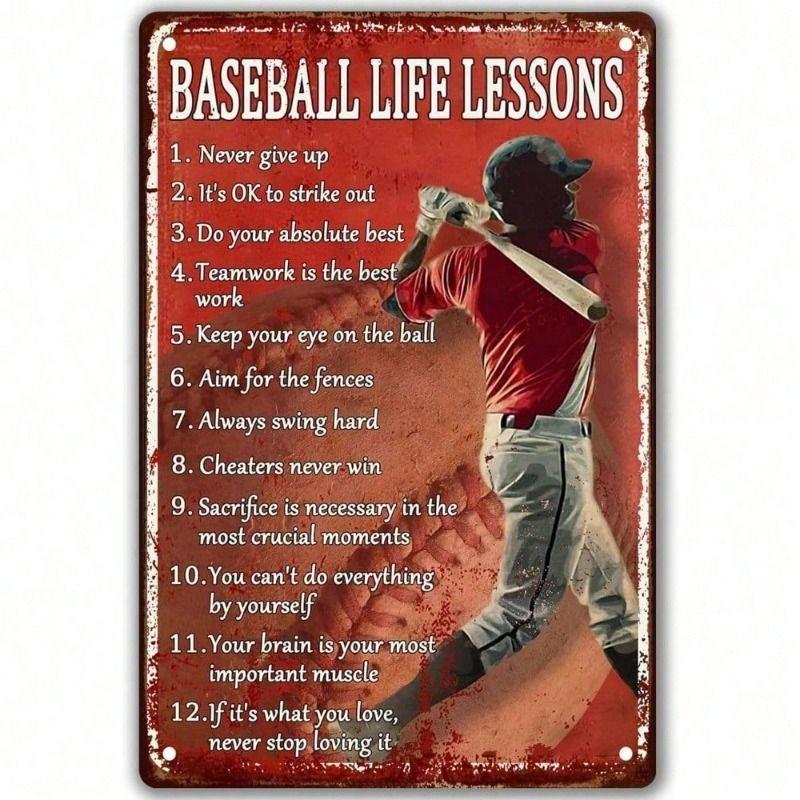 

Vintage Baseball Metal Poster Wall Art Gift for Man Garage