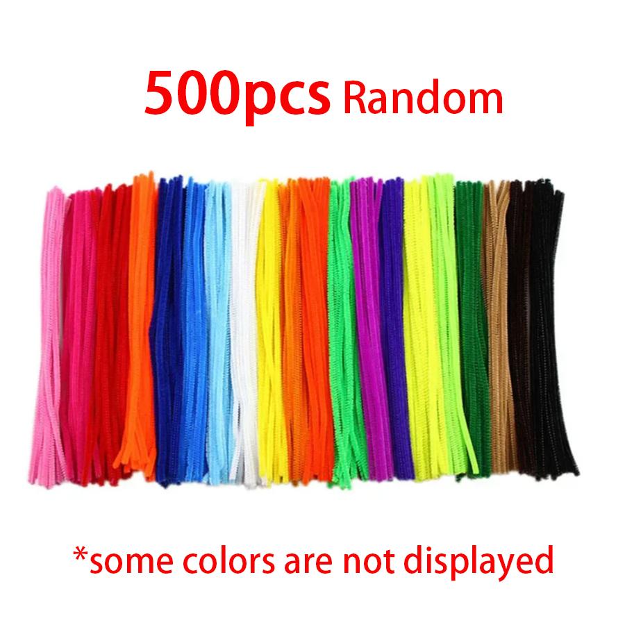 100/300/500pcs Colorful Pipe Cleaner Twisting Stick Handicraft DIY Art Supplies Festival Party Birthday Gift Indoor Decor XJM