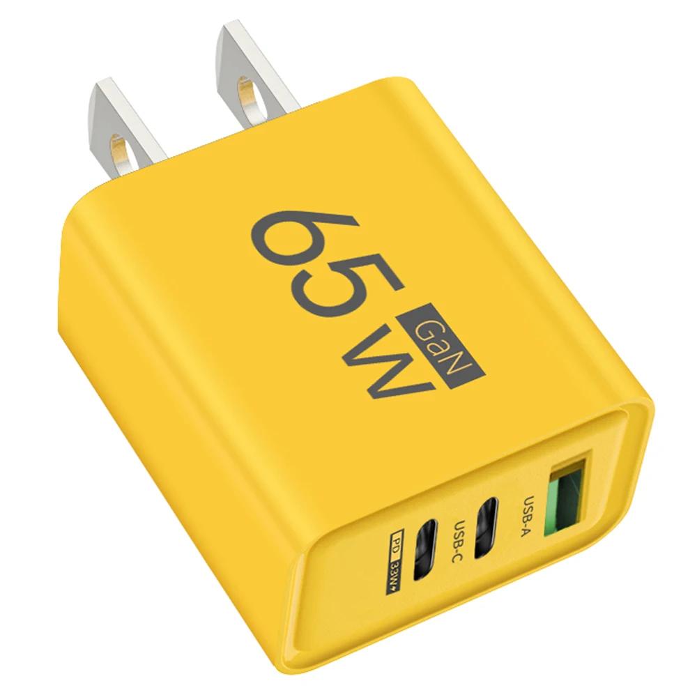 65W GaN USB C Charger Type C Fast Charge Charger Power Adapter for IPhone Samsung Xiaomi Huawei QC3.0 EU/US/KR Plug Wall Charger