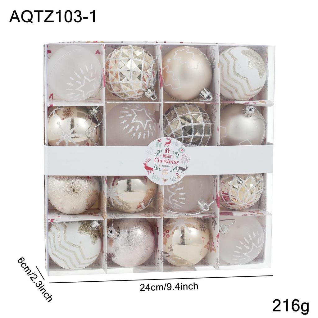 6cm Christmas Ball Pendant Set: Boxed Tree Ornaments for Festive Atmosphere