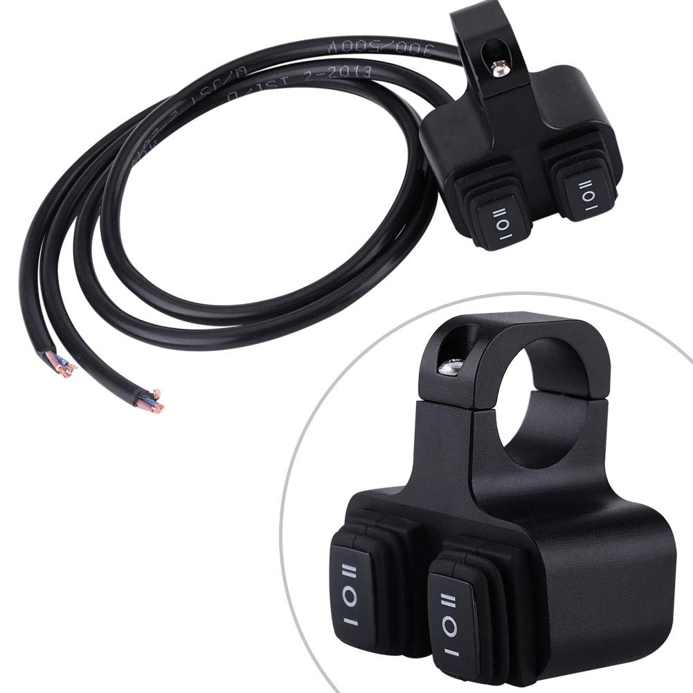 Motorcycle Handlebar Switch Control 7/8inch 3 Way On/Off Double Headlight Spotlight Control Button Ignition System Supplies Dual 3 Way Motorcycle