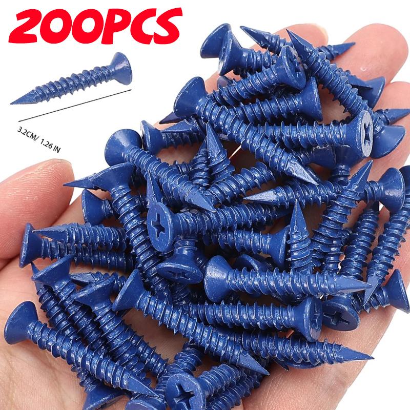 Concrete Cross Flat Head Screws Carbon Steel Self Drilling Screws High-Strength Self Tapping Screw Kit Woodworking Fasteners Set