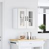 Kitchen Wall Cabinet with Glass Doors, Squid, White