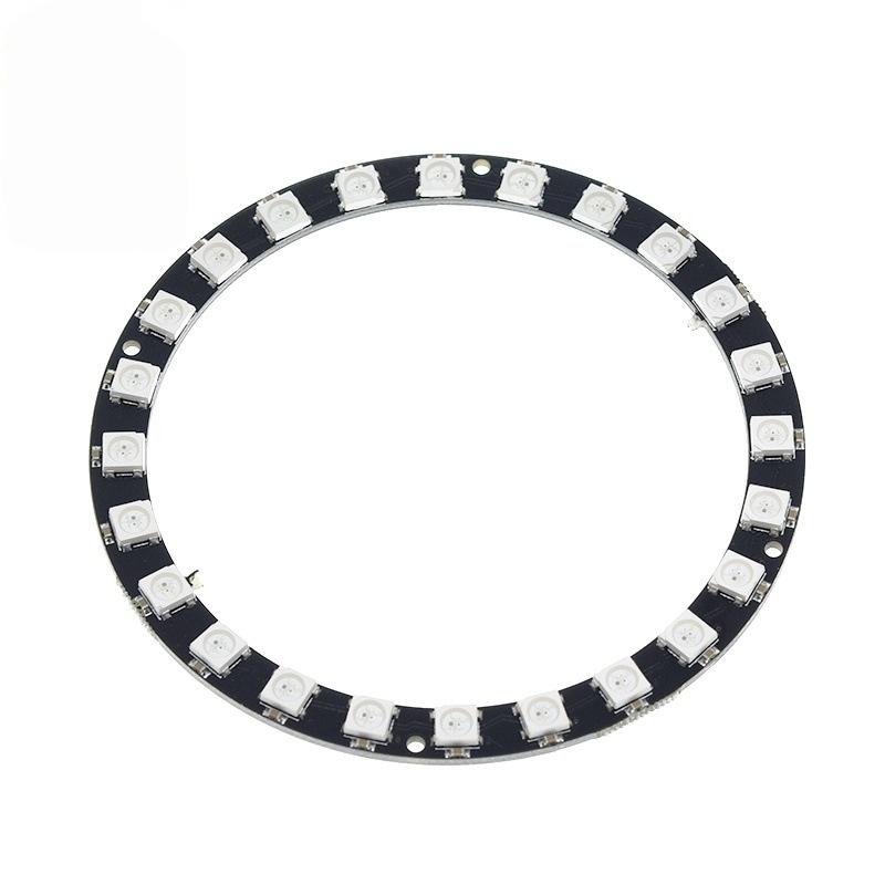 1/8/12/16/24 Bit Ws2812 Rgb Light Ring Development Board 5050 Smart Full-Colour Rgb Led Learning Module Dc4-7V