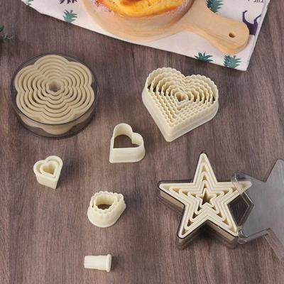 Plastic Sugar Biscuit Press Stamp Embosser Cookie Cutter Fondant Cake Cutting Mold Pastry Decor Baking Accesories Baking Tools