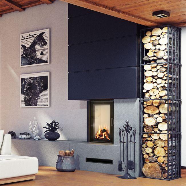 Smart Steel Fireplace KRATKI NADIA 9 kW Ø 200 MSK GLASS
