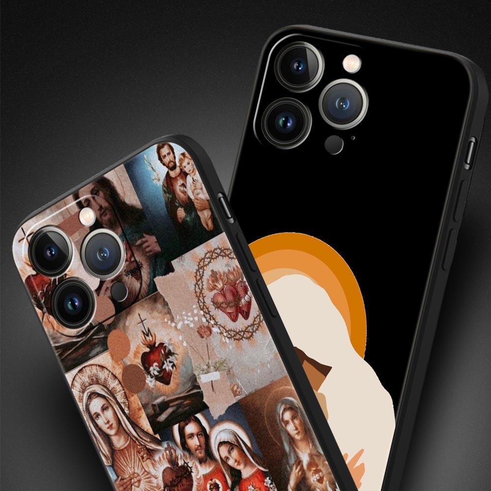 New Faith Christian Religious Jesus Luxury Phone Case For iPhone 11 14 15 Pro MAX 12 13 Mini 7 8 Plus X XR XS SE Silicone Cover