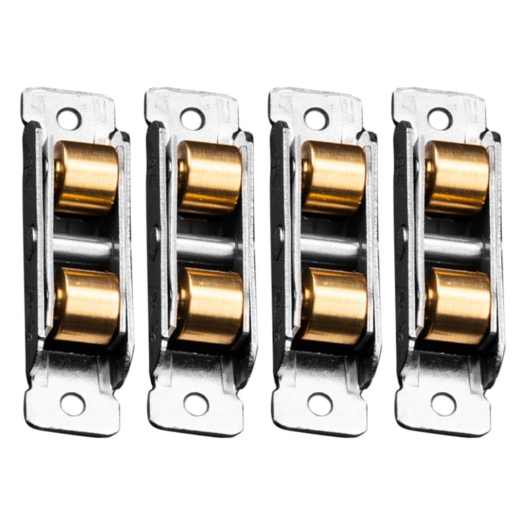 4pcs Heavy Duty Metal Window Roller Wheels Universal Sliding Axles Window Pulley Rollers Upgrades Use for Smooth Operate