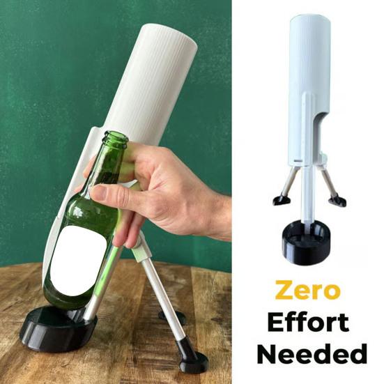 Otomatik Şişe Açacağı Elleri Serbest Tek Parmakla Çalıştırma Bira Gazlı İçecek Şişeleri İçin Kolay Şişe Kapağı Çıkarma Aleti Bar Mutfak Aksesuarı