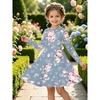 Girls' 3D Rose Floral Dress Long Sleeve Summer Spring Vacation Daily Holiday Princess Beautiful Sweet Kids 4-12 Years Casual Dress A Line Dress