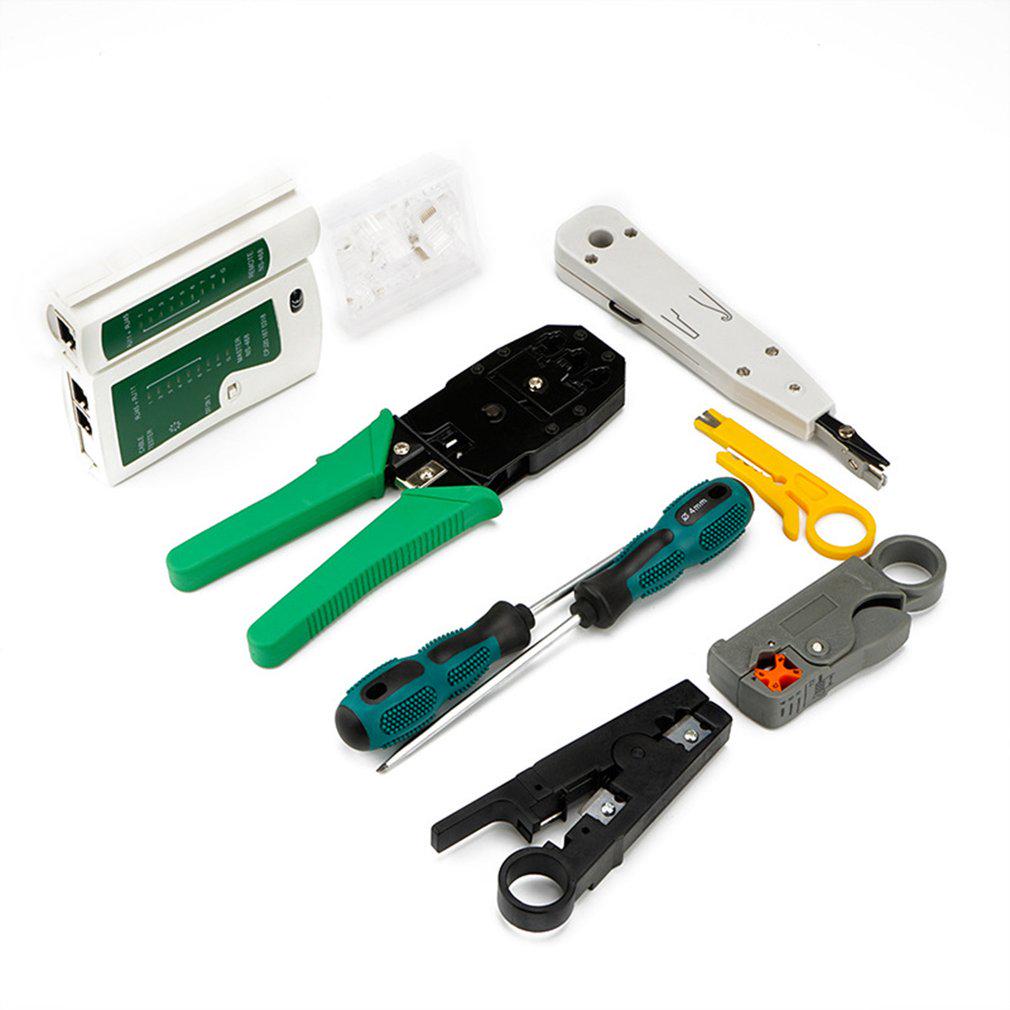 Network Cable Tester Tool Kit LAN Utp Screwdriver Wire Stripper RJ45 Connector Computer Network Crimping Pliers Tool Set Hot