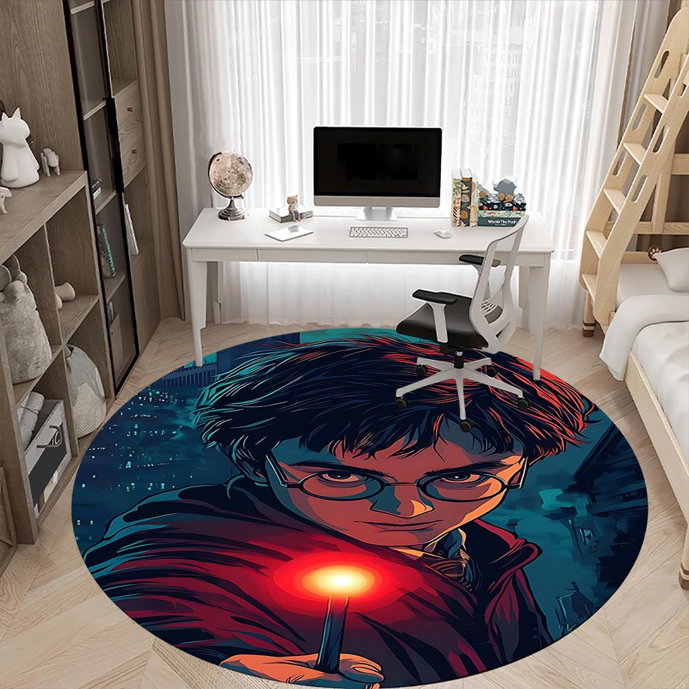 1pc Harry Potter Office Round Area Rug, Under Office Chairs Bedroom Living Room Home Decor  A1022231