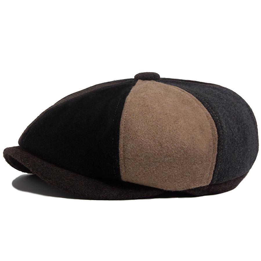 Winter Woolen Cloth Warm Beret Women Spring Autumn Solid Vintage Newsboy Cap For Men Retro Thick Elastic Women's Hat Unisex