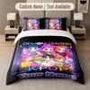 Kpop Demon Hunters Design Bedding Set Custom Text 1 Duvet Cover & 2 Pillow Cases