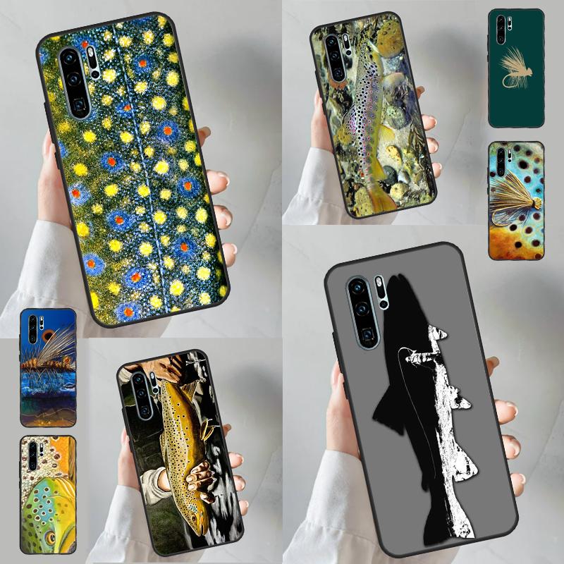 Trout Fish Fishing Case For Huawei Nova 11 11i 10 9 SE 8i 7i 3i Y60 Y61 Y70 Y90 Y91 P20 P40 Lite P30 Pro Cover