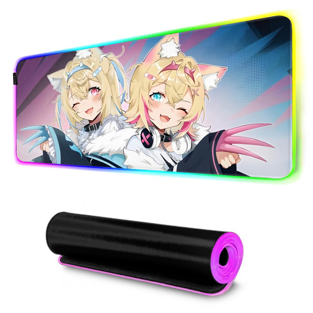 fuwamoco Mouse Pad RGB Gaming Mousepad Big LED Pad PC Desk Mat Luminous Mouse Pad Large Keyboard Mats Table Rug With Backlit
