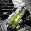 Portable Double-Wall Glass Tea Infuser Bottle with Titanium Lid