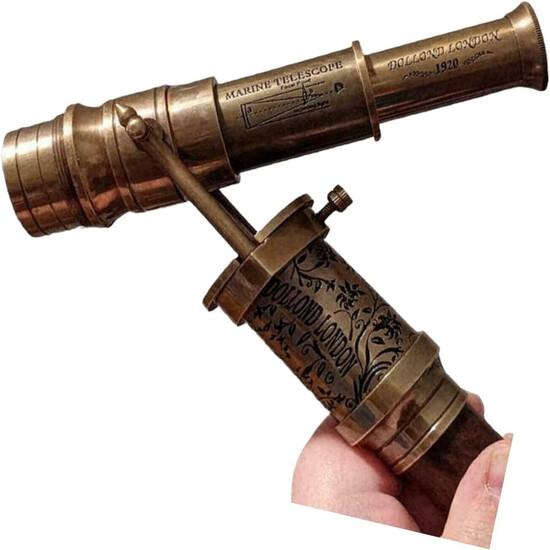 

Антикварная латунная трость-телескоп для ходьбы, латунная деревянная палка, складная, скрытая, шпионская M аэро