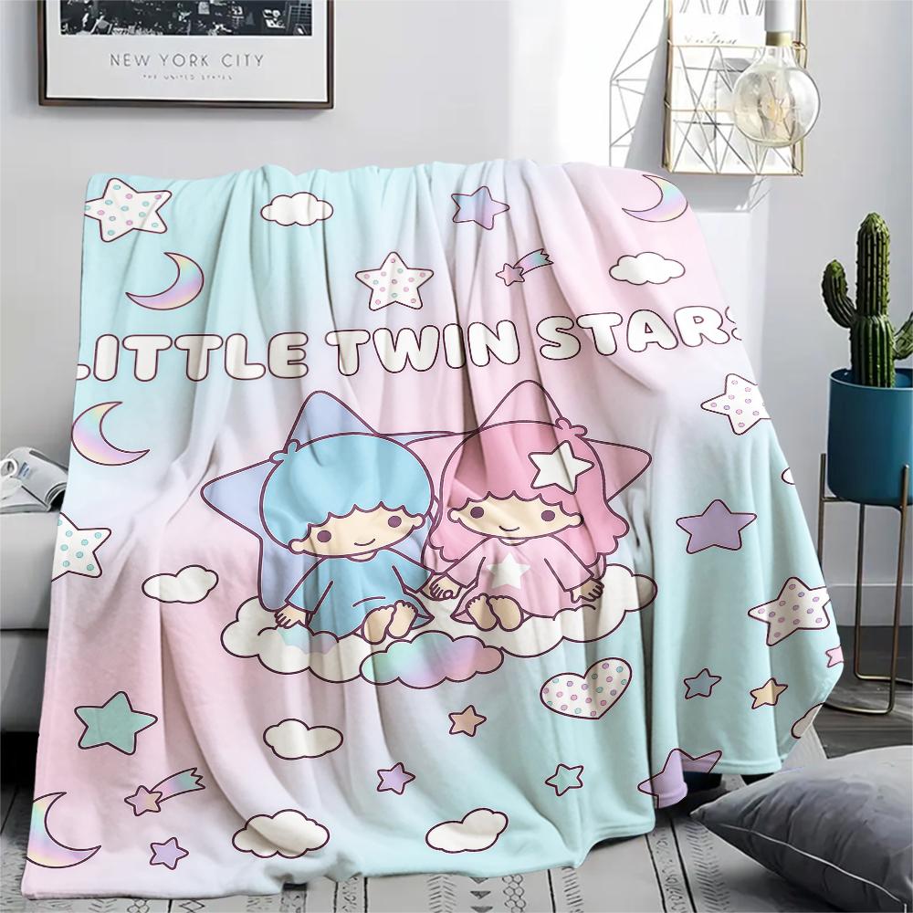 1PC Sanrio Cute Print Flannel Blanket, High Quality All Seasons, Home Decor, Warmth and Comfort, Perfect for Christmas Gifts