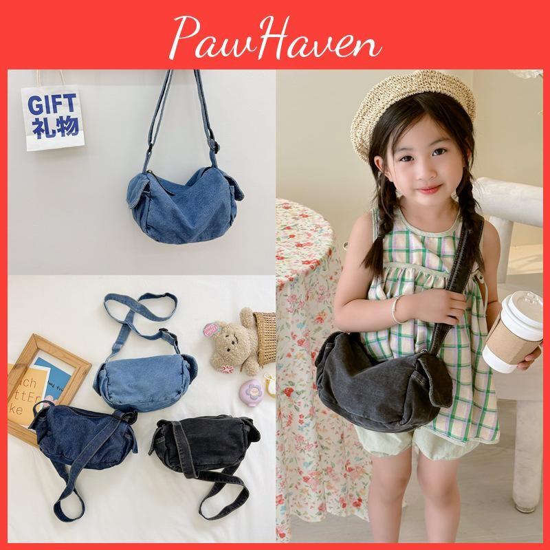 Trendy Kids Canvas Crossbody Bag With Lightweight Design For Outings Casual
