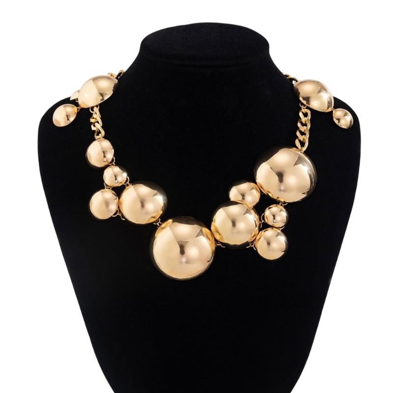 Elegant Metal Pendant Necklace Bracelet Stylish Round Pendant Necklace Unique Wristband Adornment Perfect For Gifting