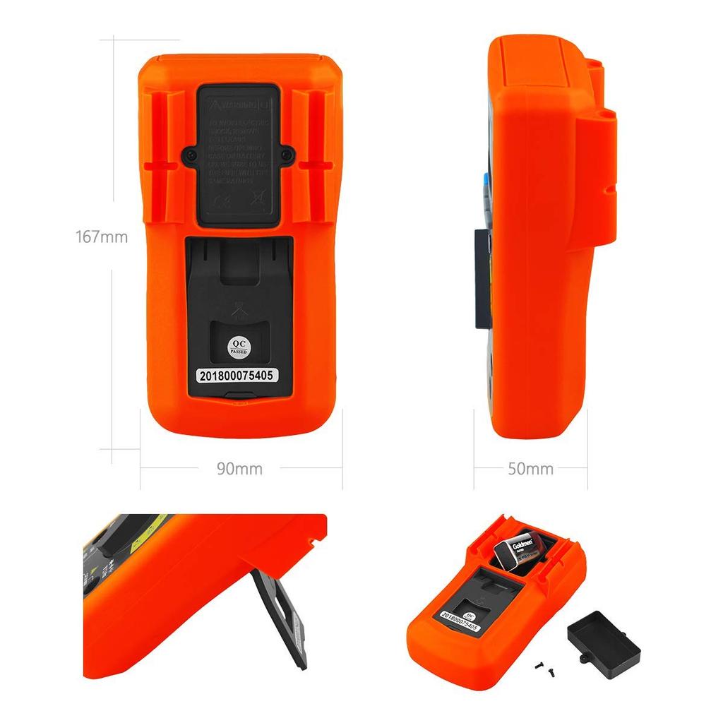 BTMETER BT-90EPD Bluetooth Multimeter, 4000-count Auto-ranging Tester. APP Logs Mobile Data, Tests AC/DC Voltage, Current, Resistance & Temp