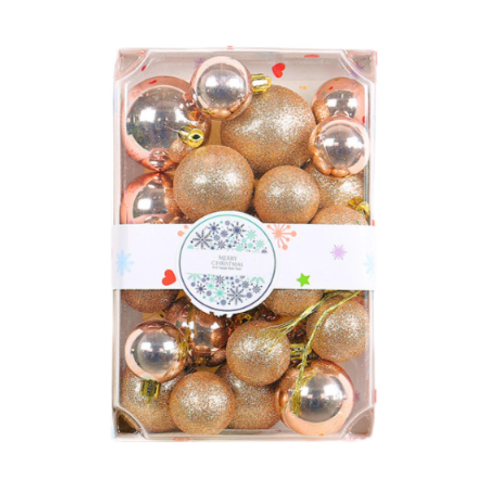26 Pieces Christmas Ball Ornaments Xmas Tree Decorations Festival Layout
