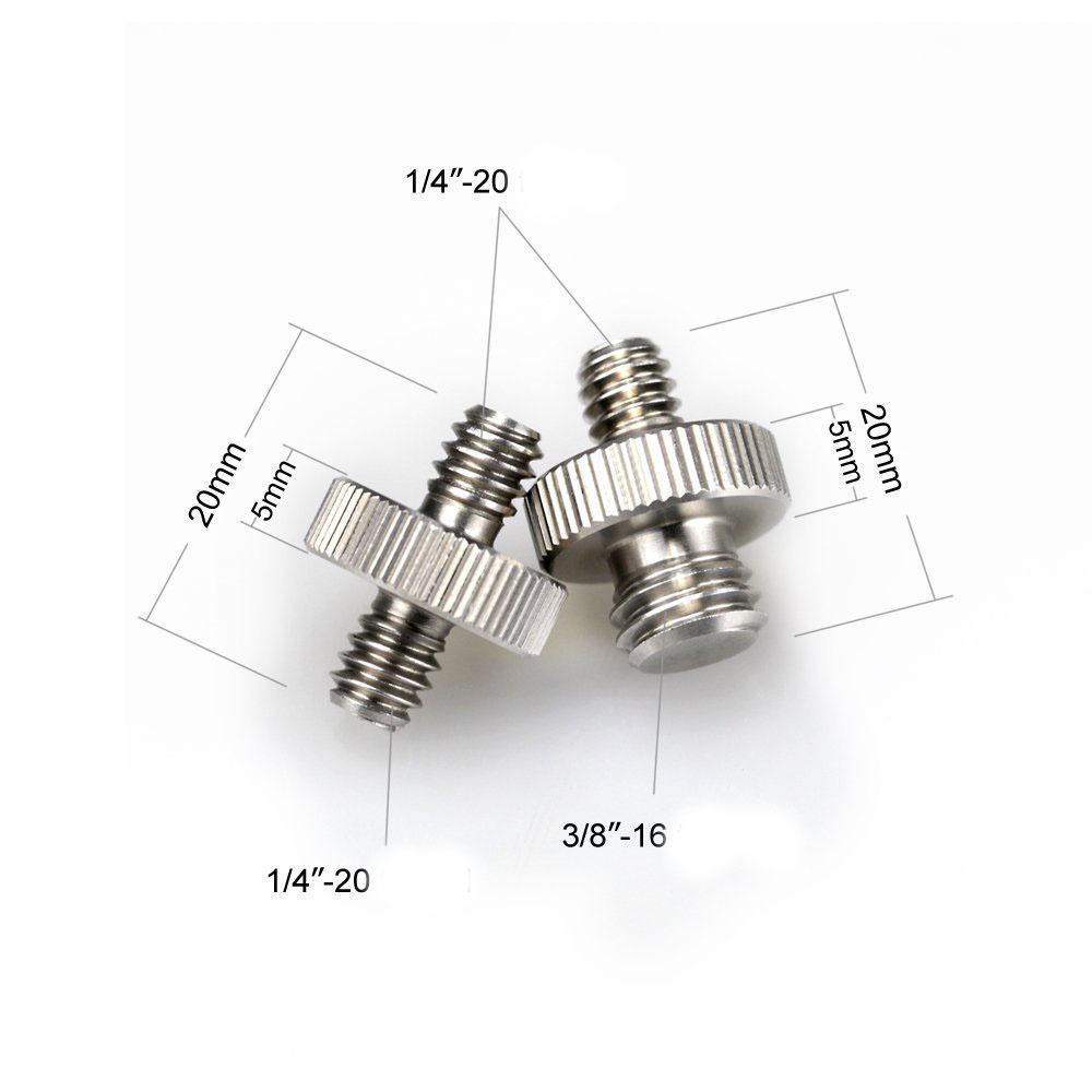 

Quick Release Camera Mount Plate with 1/4-1/4 and 1/4-3/8 Inch Conversion Screw, In Stock 1/4-3/8 Double-Ended Screw