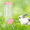 Plastic Vessel Body Water Drinking Bottle Stainless Steel Flow Tip No Drip Design Water Feeder Dispenser Spring Hanger Durable