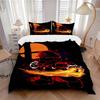 3pcs Fiery Fist of Fire Super Mario Printed Bedding Set, Soft and Comfortable Quilt Cover for Bedroom, Guest Room .H034