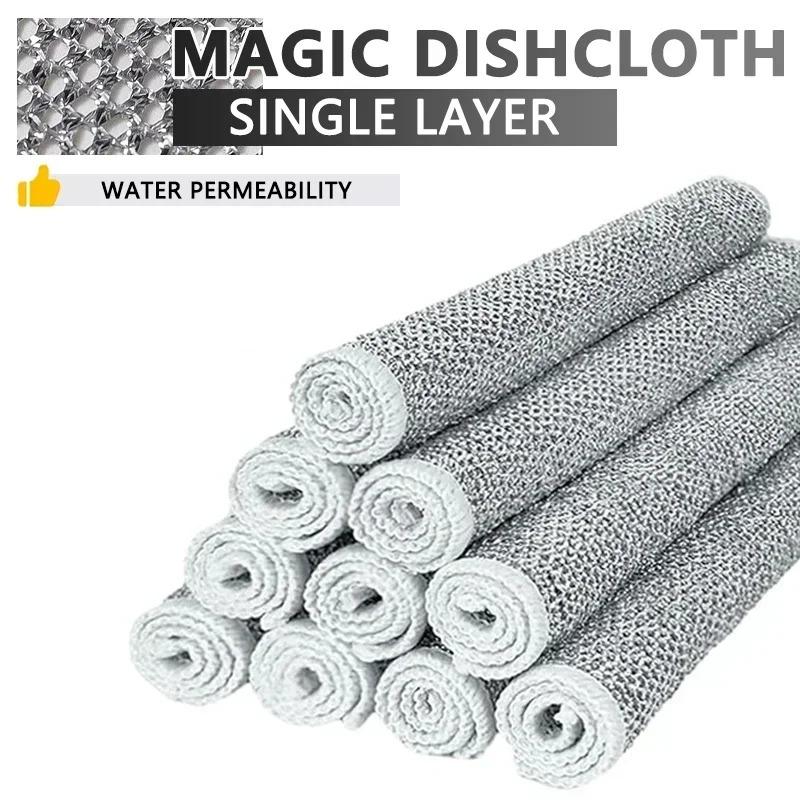 

Magic Cleaning Cloth Multipurpose Wire Miracle Cleaning Cloth Innovative Dishwashing Net Hand Towel for Kitchen Dishwashing Grid 30 Pieces