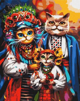 Paint by Numbers. Cat Family.